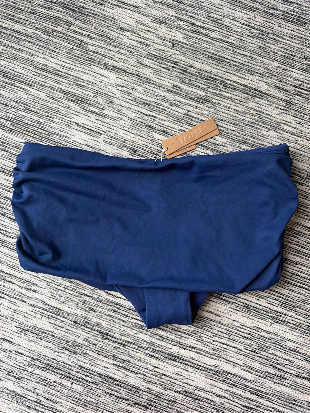 New Skims Sculpting Swim Fold Over Bikini Bottom Midnight Blue L Large NWT